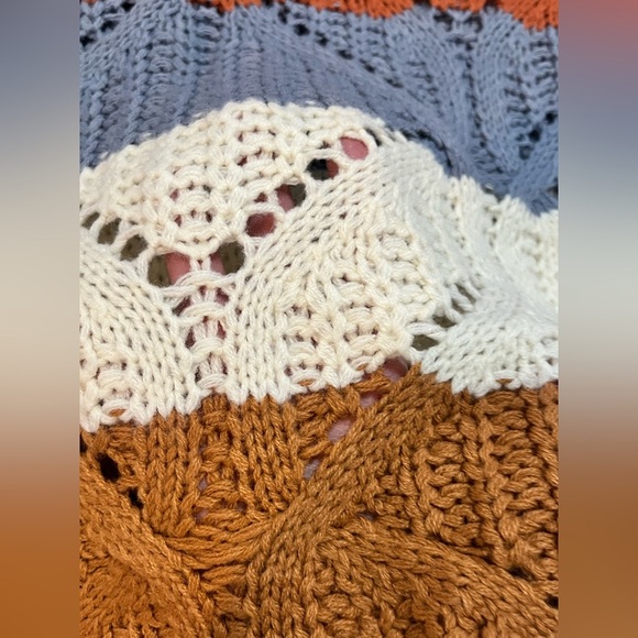 Hem & Thread Striped Multicolor Women's Fall Autumn Cozy Sweater Size Large - Picture 10 of 16